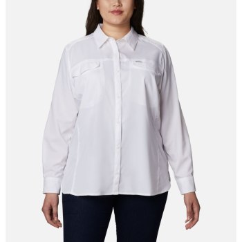 Columbia Ženske Košulje - Silver Ridge Lite Long Sleeve Plus Size Bijele | BOIZ-65980